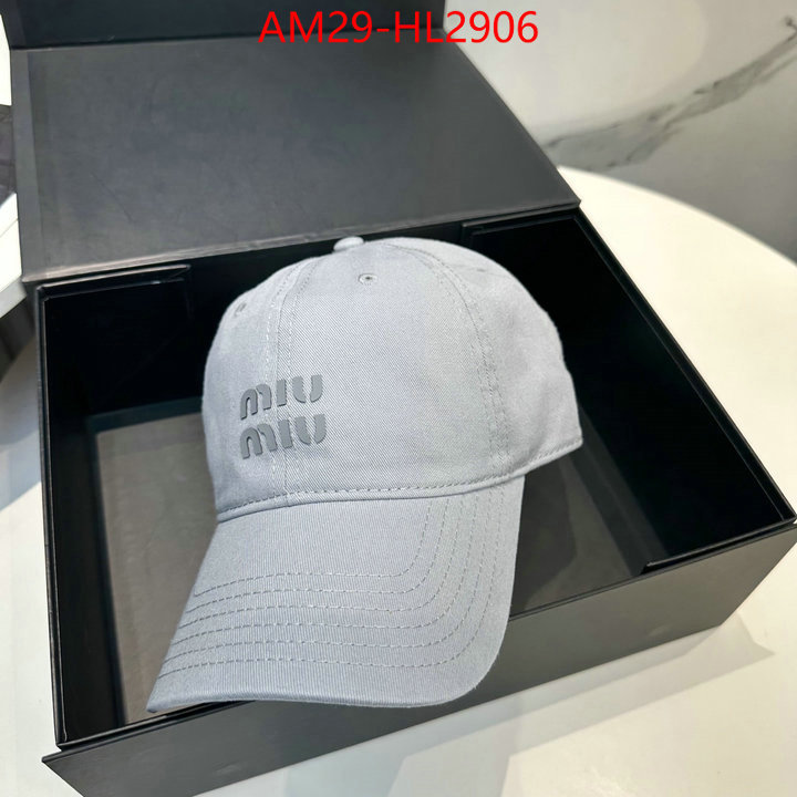 Cap(Hat)-Miu Miu aaaaa+ replica designer ID: HL2906 $: 29USD