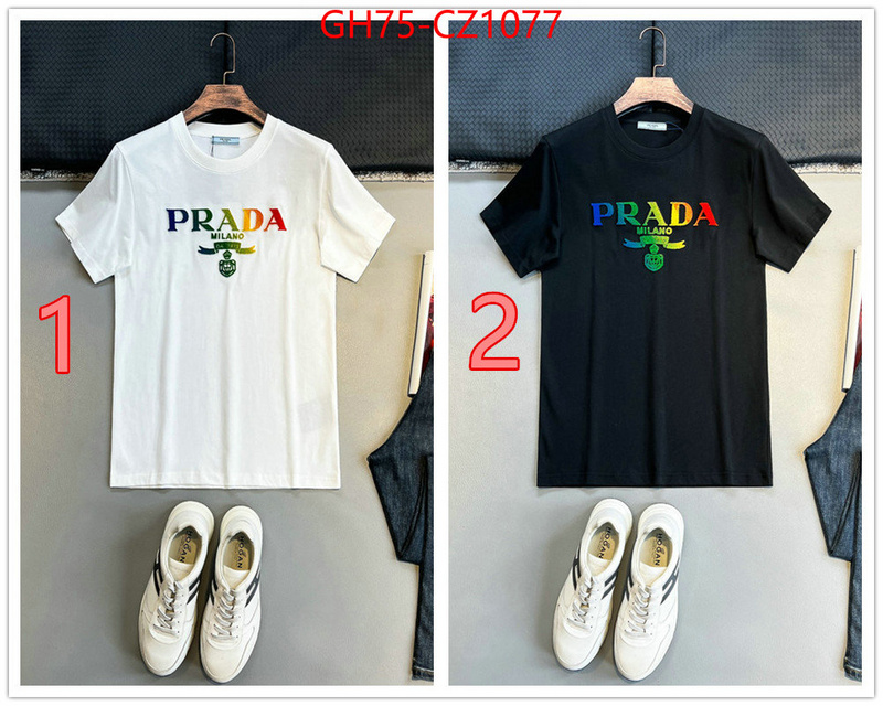 Clothing-Prada how to find designer replica ID: CZ1077 $: 75USD