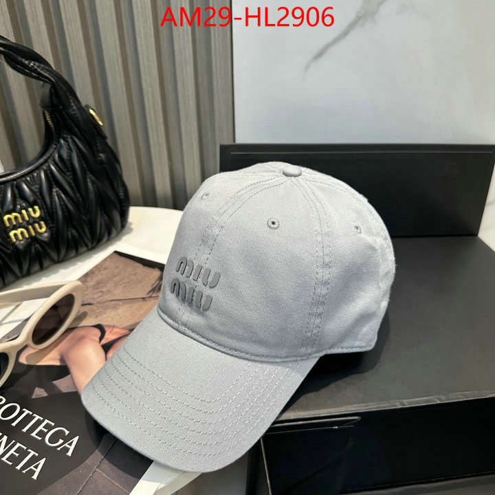 Cap(Hat)-Miu Miu aaaaa+ replica designer ID: HL2906 $: 29USD
