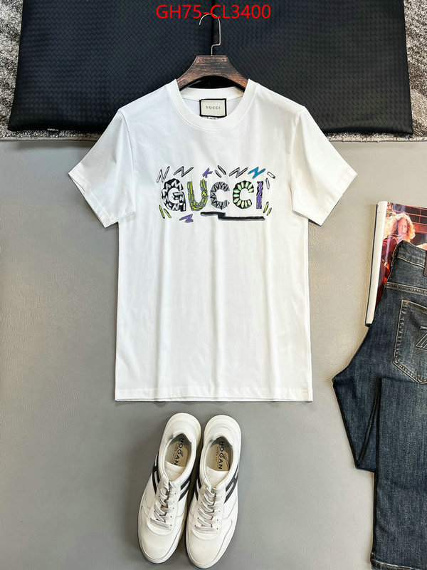 Clothing-Gucci wholesale ID: CL3400 $: 75USD