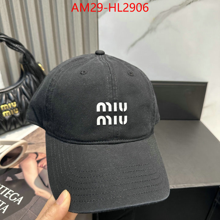 Cap(Hat)-Miu Miu aaaaa+ replica designer ID: HL2906 $: 29USD