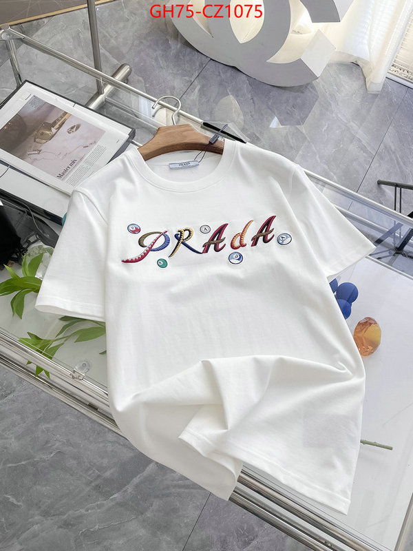 Clothing-Prada highest quality replica ID: CZ1075 $: 75USD