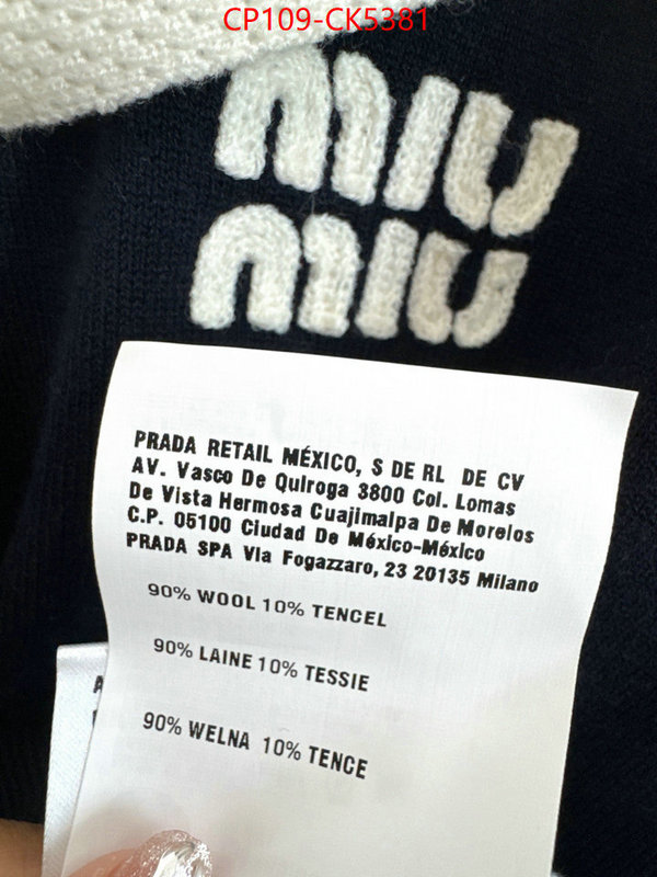 Clothing-MIU MIU we offer ID: CK5381 $: 109USD