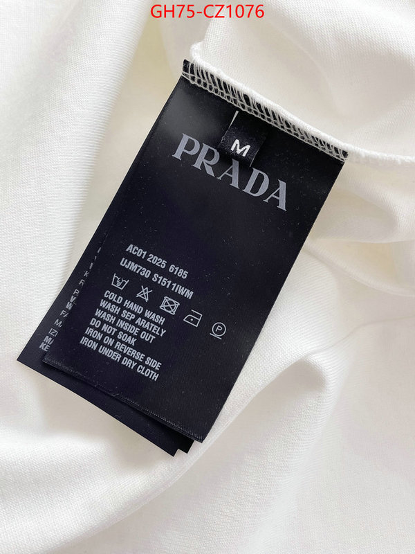 Clothing-Prada best designer replica ID: CZ1076 $: 75USD