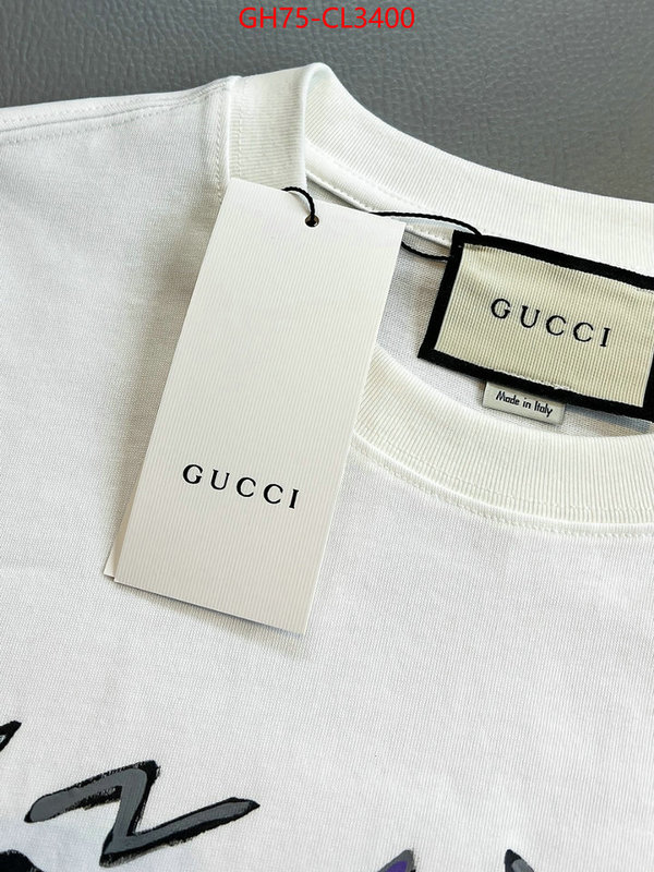 Clothing-Gucci wholesale ID: CL3400 $: 75USD