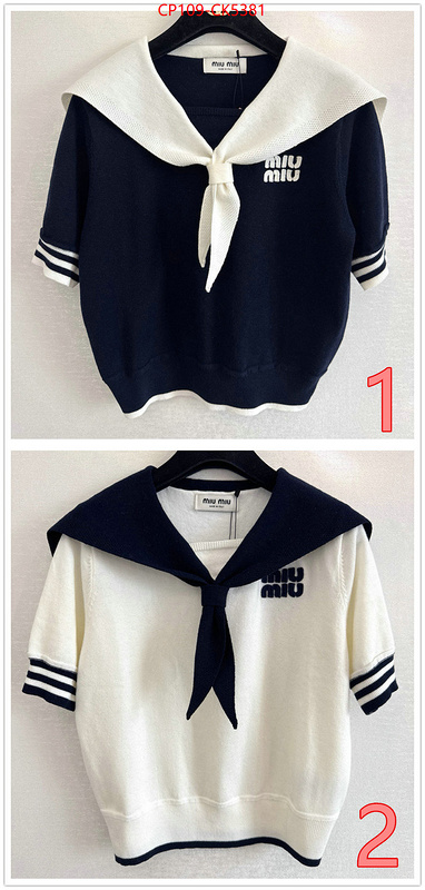Clothing-MIU MIU we offer ID: CK5381 $: 109USD
