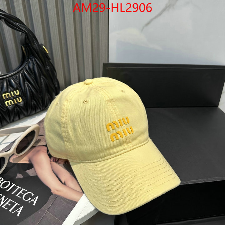 Cap(Hat)-Miu Miu aaaaa+ replica designer ID: HL2906 $: 29USD