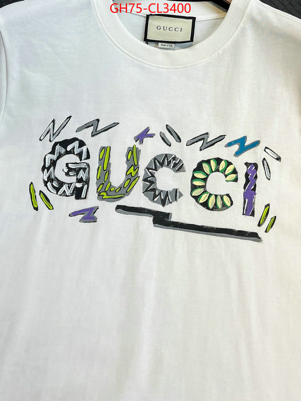 Clothing-Gucci wholesale ID: CL3400 $: 75USD