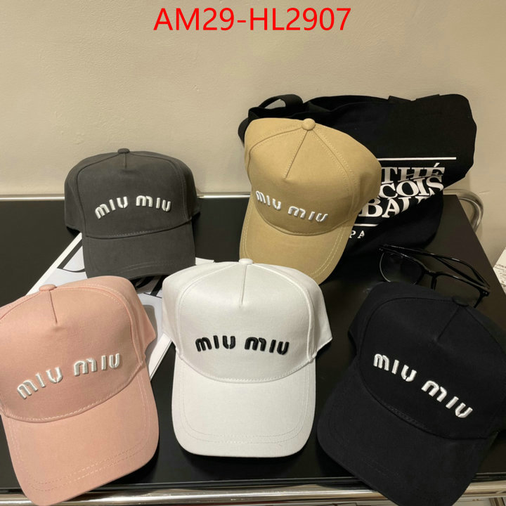 Cap(Hat)-Miu Miu how to buy replcia ID: HL2907 $: 29USD