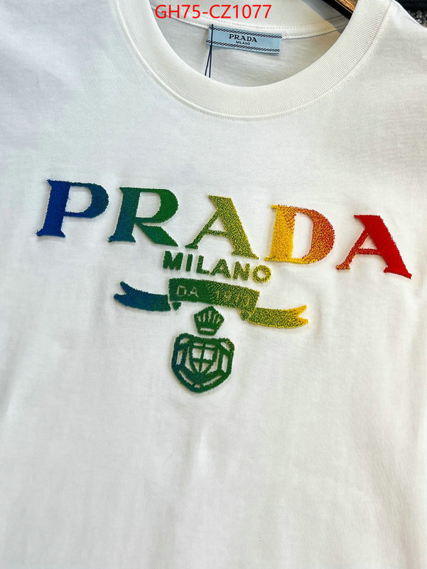 Clothing-Prada how to find designer replica ID: CZ1077 $: 75USD