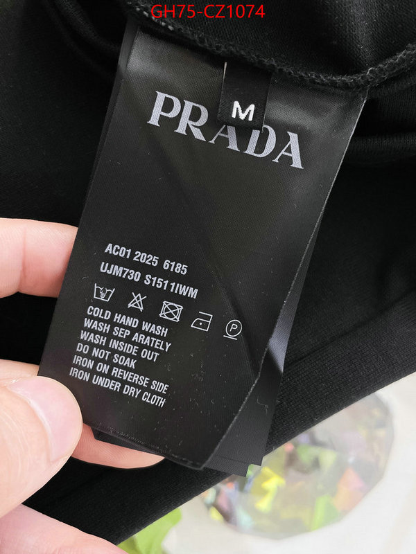 Clothing-Prada how to start selling replica ID: CZ1074 $: 75USD