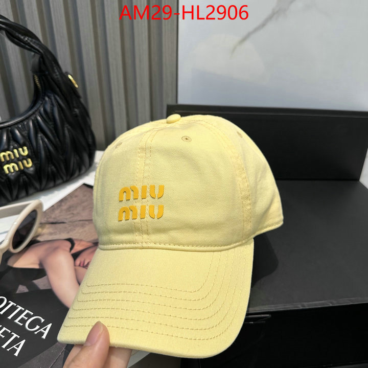 Cap(Hat)-Miu Miu aaaaa+ replica designer ID: HL2906 $: 29USD