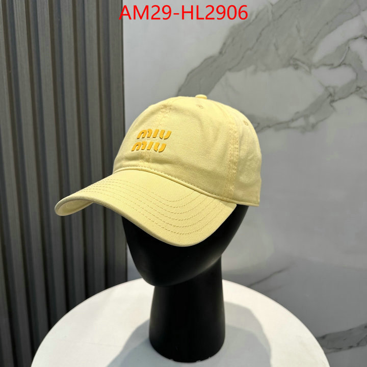 Cap(Hat)-Miu Miu aaaaa+ replica designer ID: HL2906 $: 29USD
