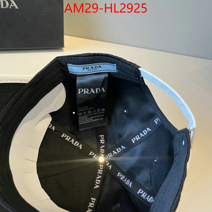 Cap (Hat)-Prada brand designer replica ID: HL2925 $: 29USD