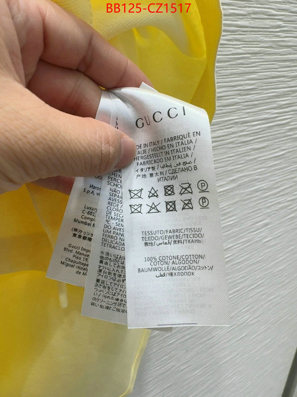 Clothing-Gucci counter quality ID: CZ1517 $: 125USD