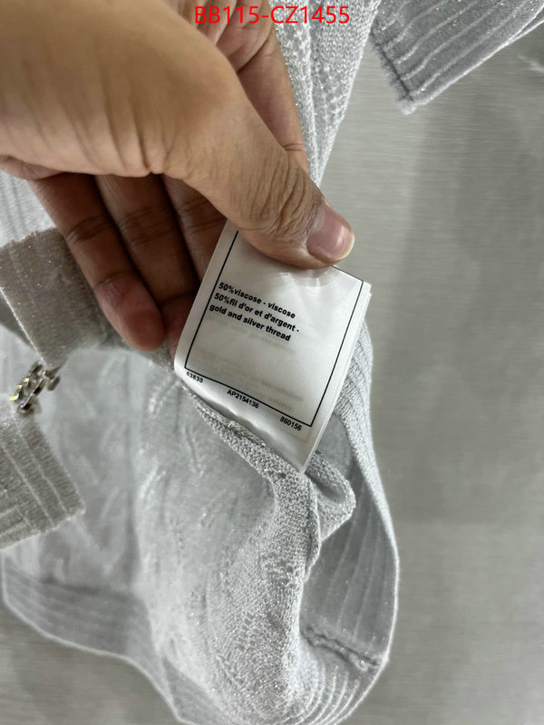 Clothing-Chanel 2024 perfect replica designer ID: CZ1455 $: 115USD