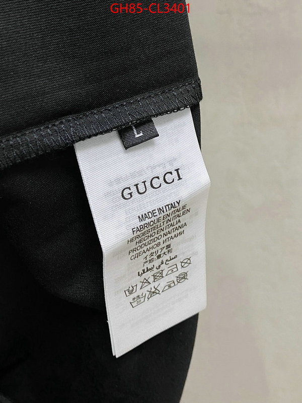 Clothing-Gucci luxury fake ID: CL3401 $: 85USD