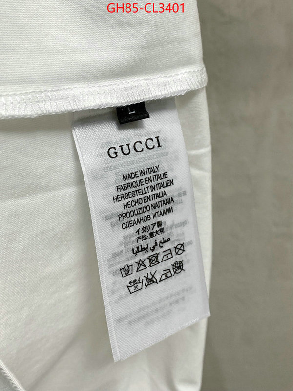 Clothing-Gucci luxury fake ID: CL3401 $: 85USD