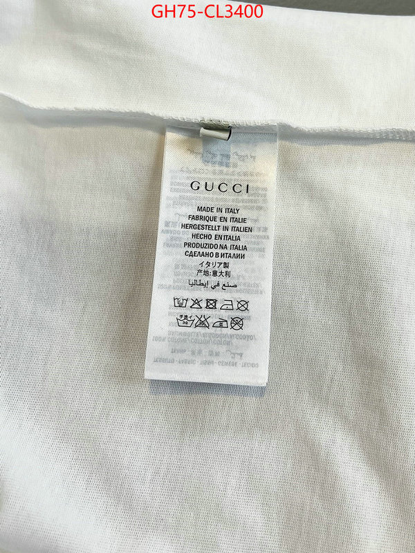 Clothing-Gucci wholesale ID: CL3400 $: 75USD