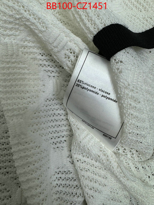 Clothing-Chanel aaaaa+ quality replica ID: CZ1451 $: 100USD