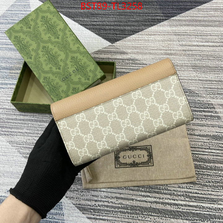 Gucci Bags(TOP)-Wallet- highest quality replica ID: TL3258 $: 89USD,