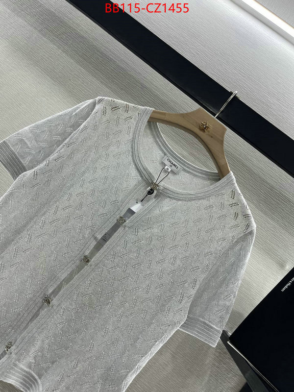 Clothing-Chanel 2024 perfect replica designer ID: CZ1455 $: 115USD