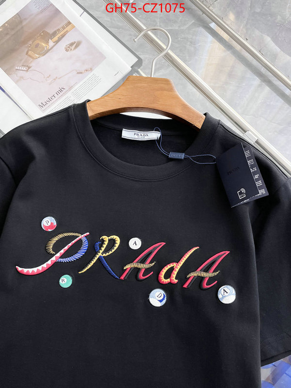 Clothing-Prada highest quality replica ID: CZ1075 $: 75USD