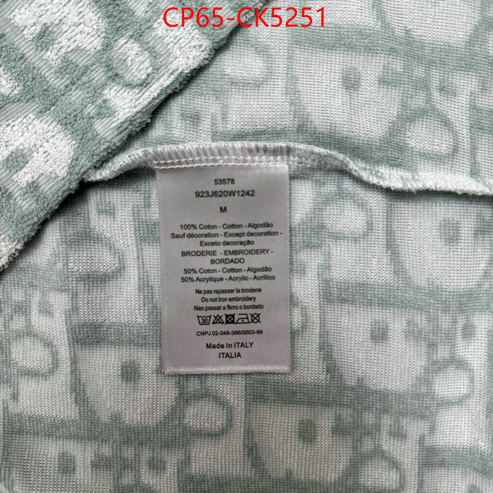 Clothing-Dior 2024 perfect replica designer ID: CK5251 $: 65USD