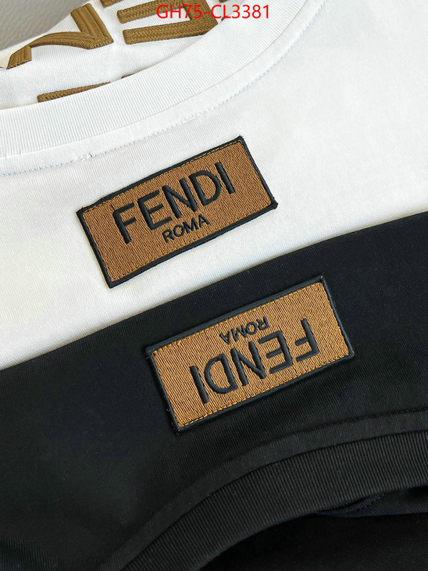 Clothing-Fendi sell high quality ID: CL3381 $: 75USD