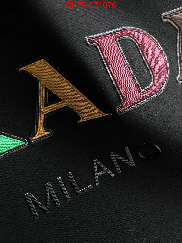 Clothing-Prada best designer replica ID: CZ1076 $: 75USD
