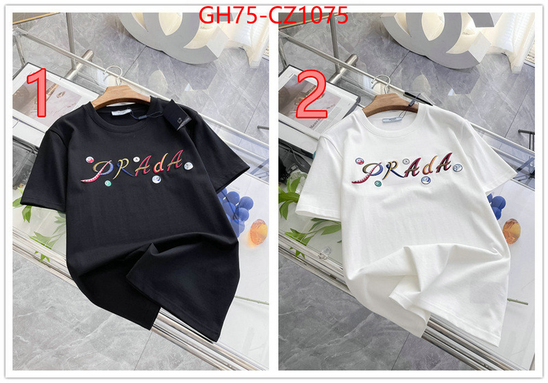 Clothing-Prada highest quality replica ID: CZ1075 $: 75USD