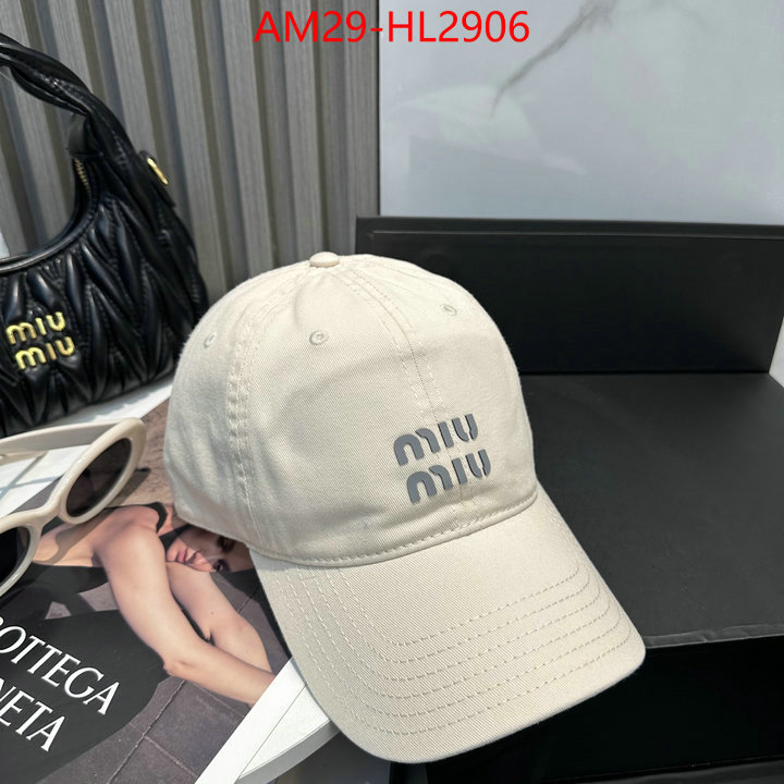 Cap(Hat)-Miu Miu aaaaa+ replica designer ID: HL2906 $: 29USD