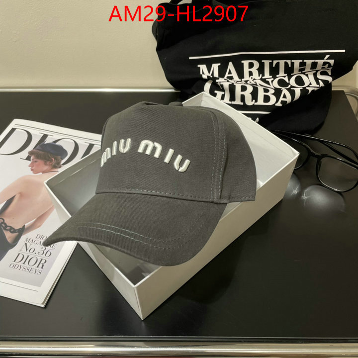 Cap(Hat)-Miu Miu how to buy replcia ID: HL2907 $: 29USD