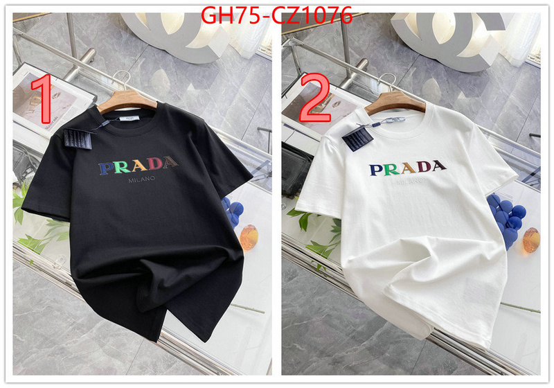 Clothing-Prada best designer replica ID: CZ1076 $: 75USD