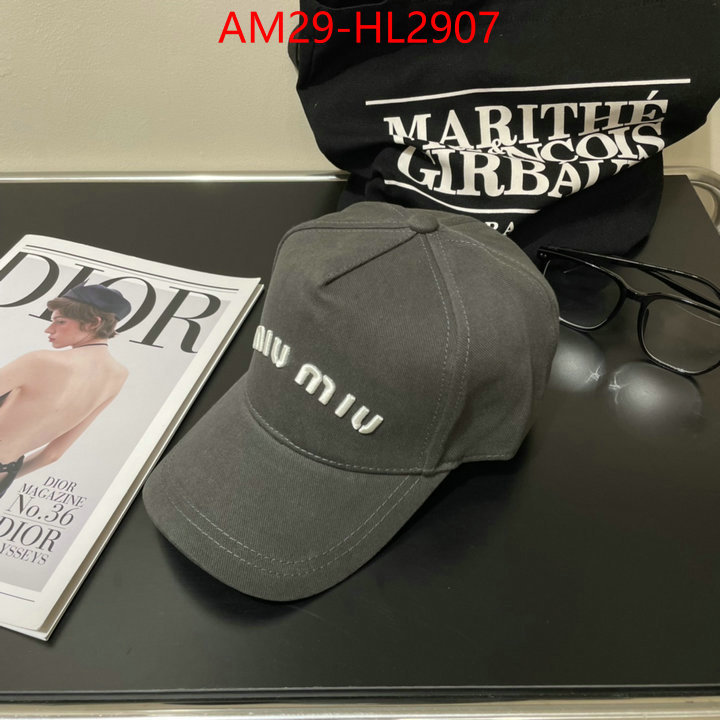 Cap(Hat)-Miu Miu how to buy replcia ID: HL2907 $: 29USD