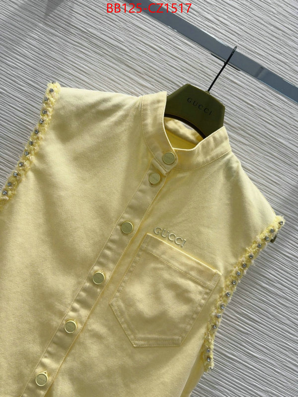 Clothing-Gucci counter quality ID: CZ1517 $: 125USD