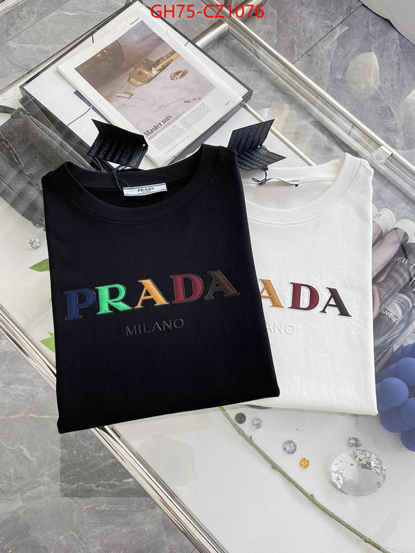 Clothing-Prada best designer replica ID: CZ1076 $: 75USD