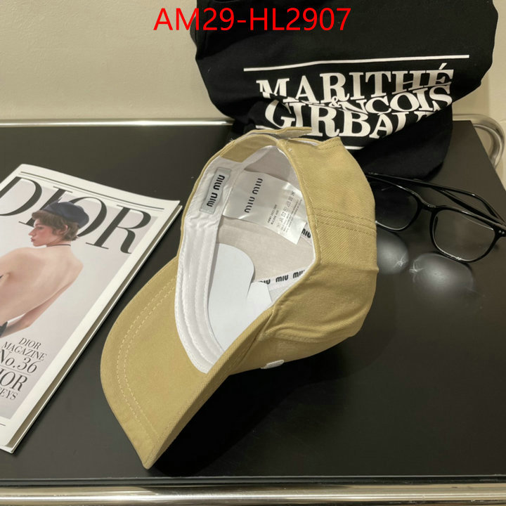 Cap(Hat)-Miu Miu how to buy replcia ID: HL2907 $: 29USD