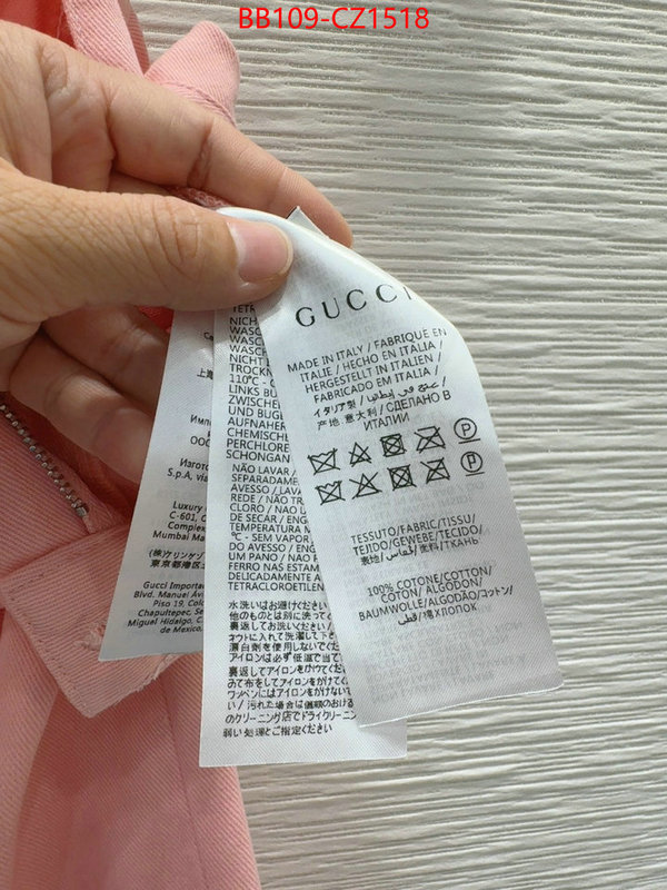 Clothing-Gucci 2024 luxury replicas ID: CZ1518 $: 109USD