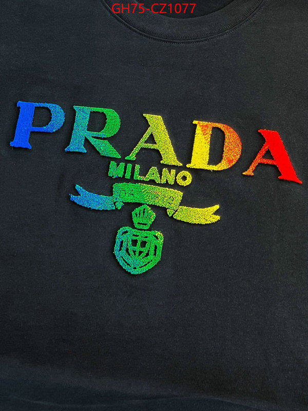 Clothing-Prada how to find designer replica ID: CZ1077 $: 75USD