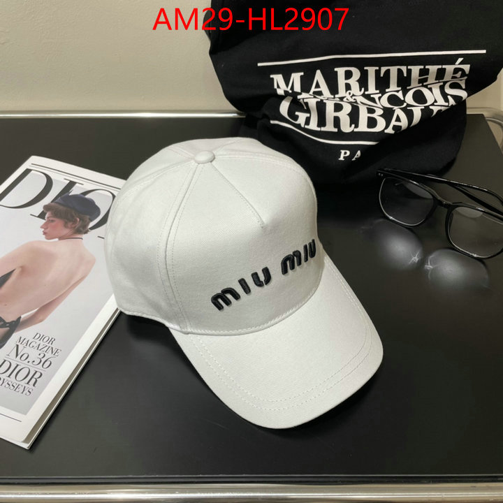Cap(Hat)-Miu Miu how to buy replcia ID: HL2907 $: 29USD