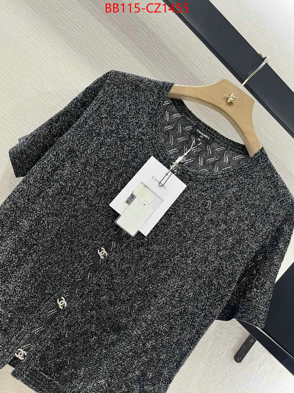 Clothing-Chanel 2024 perfect replica designer ID: CZ1455 $: 115USD