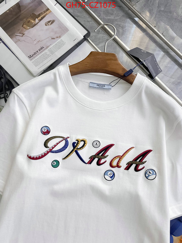 Clothing-Prada highest quality replica ID: CZ1075 $: 75USD