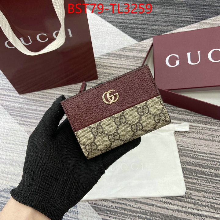 Gucci Bags(TOP)-Wallet- fake designer ID: TL3259 $: 79USD,