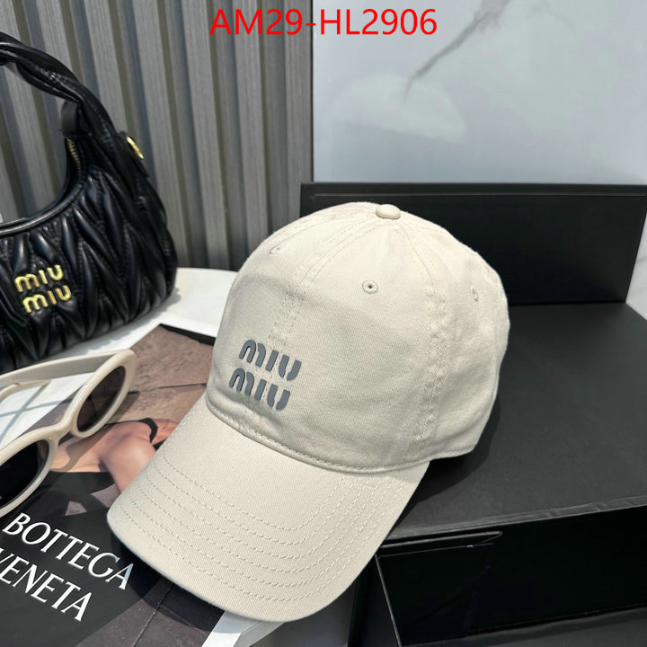 Cap(Hat)-Miu Miu aaaaa+ replica designer ID: HL2906 $: 29USD
