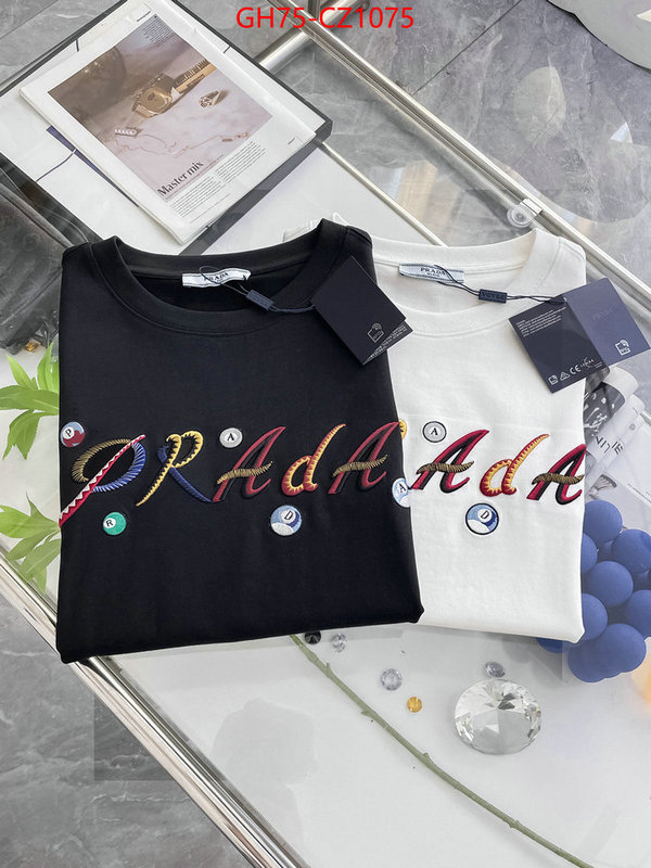 Clothing-Prada highest quality replica ID: CZ1075 $: 75USD