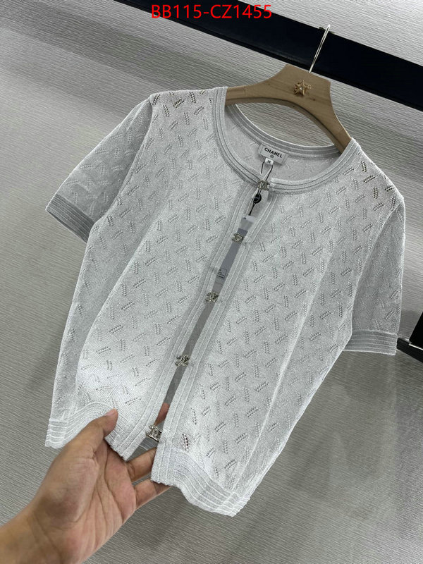 Clothing-Chanel 2024 perfect replica designer ID: CZ1455 $: 115USD
