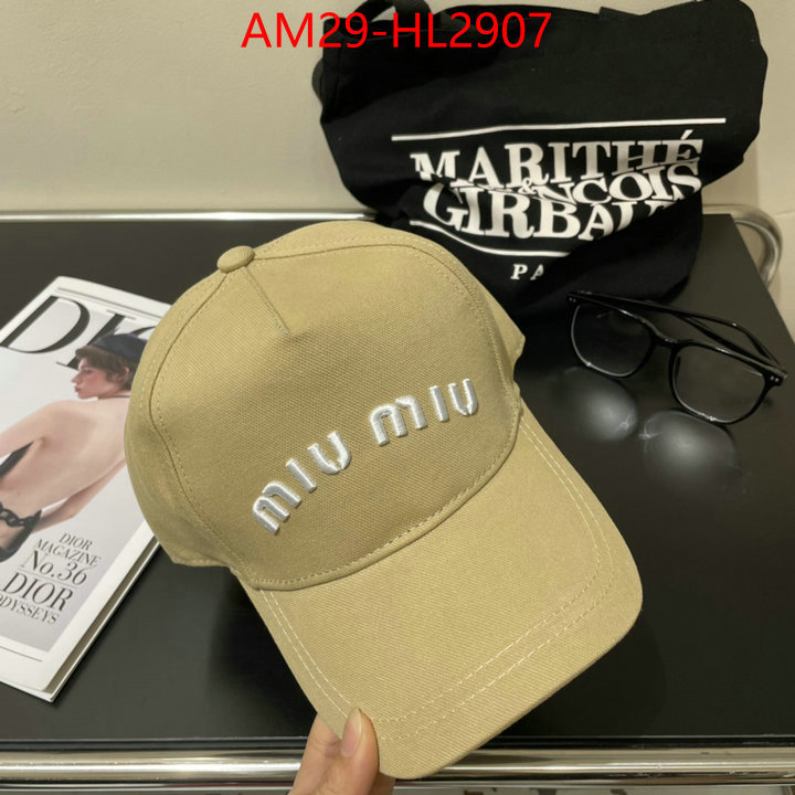 Cap(Hat)-Miu Miu how to buy replcia ID: HL2907 $: 29USD