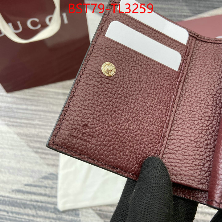 Gucci Bags(TOP)-Wallet- fake designer ID: TL3259 $: 79USD,