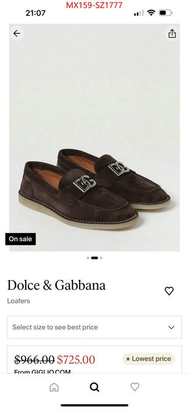 Men Shoes-DG best capucines replica ID: SZ1777 $: 159USD